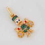 Pendant Duck Bag 1.75g / 3/4 in Three Golds 18K