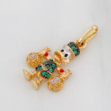 Pendant Duck Bag 1.75g / 3/4 in Three Golds 18K