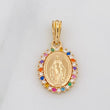 Pendant Miraculous Virgin 1.45g / 3/4 in Yellow Gold 18K