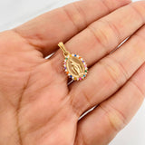 Pendant Miraculous Virgin 1.45g / 3/4 in Yellow Gold 18K