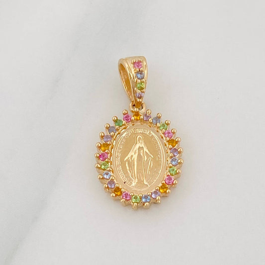 Dije Virgen Milagrosa 1.7g / 3/4 in Oro Amarillo 18K