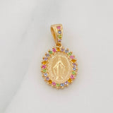 Pendant Miraculous Virgin 1.7g / 3/4 in Yellow Gold 18K