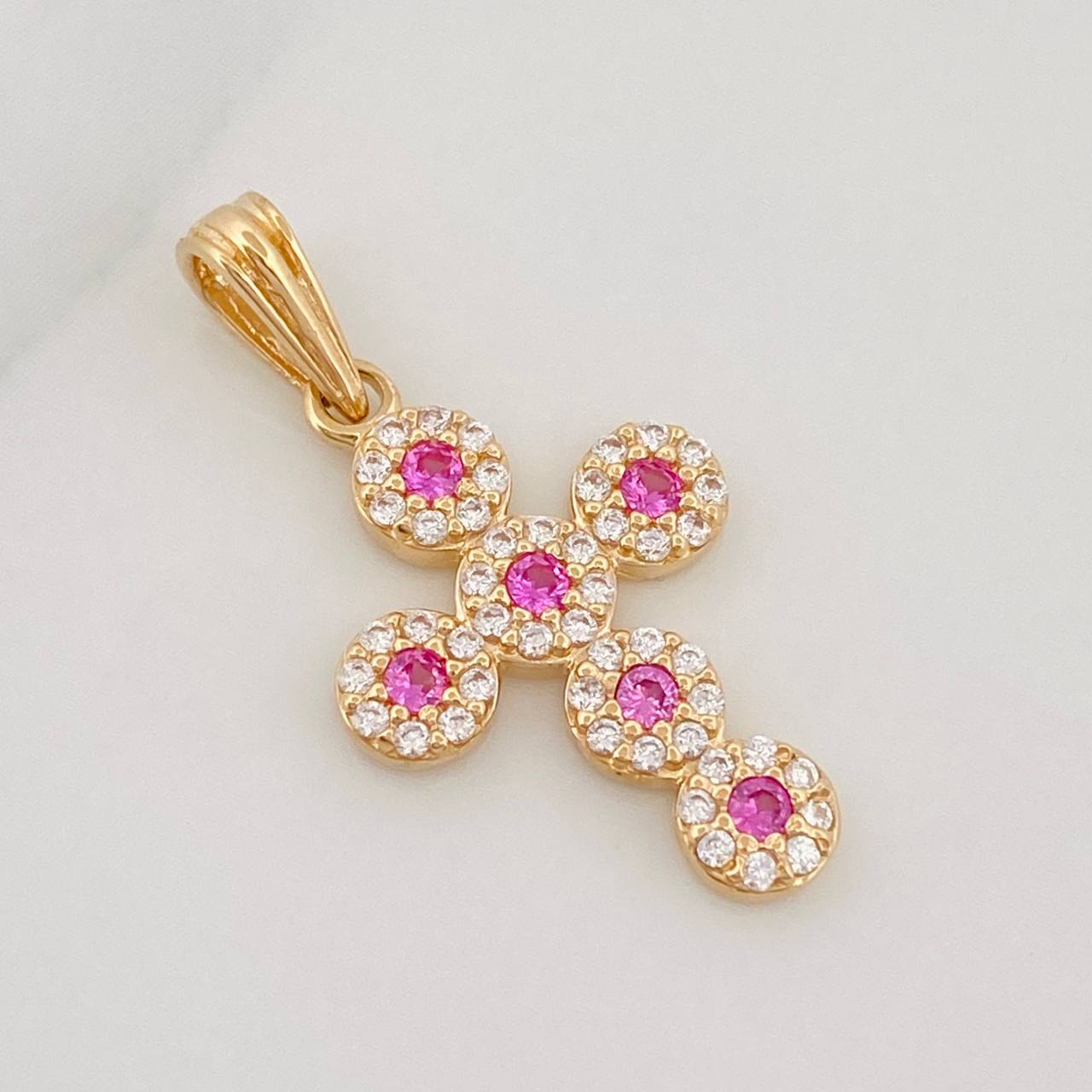 Pendant Dense Cross 1.55g / 3/4 in Yellow Gold 18K