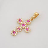 Pendant Dense Cross 1.55g / 3/4 in Yellow Gold 18K
