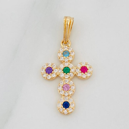 Dije Cruz Tupida 1.5g / 3/4 in Oro Amarillo 18K