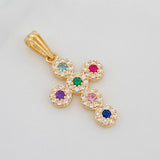 Pendant Dense Cross 1.5g / 3/4 in 18K Yellow Gold