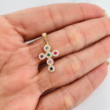 Pendant Dense Cross 1.5g / 3/4 in 18K Yellow Gold