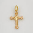 Pendant Cross Clover 1.3g / 3/4 in 18K Yellow Gold