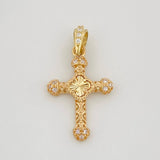 Pendant Cross Clover 1.3g / 3/4 in 18K Yellow Gold