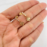 Stud Earrings Halo Clover 2.15g / in / 2.6mm Yellow Gold 18K