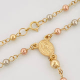 Rosary Miraculous Virgin 6.25g / 19 3/4 in / 3.7mm Three Golds 18K