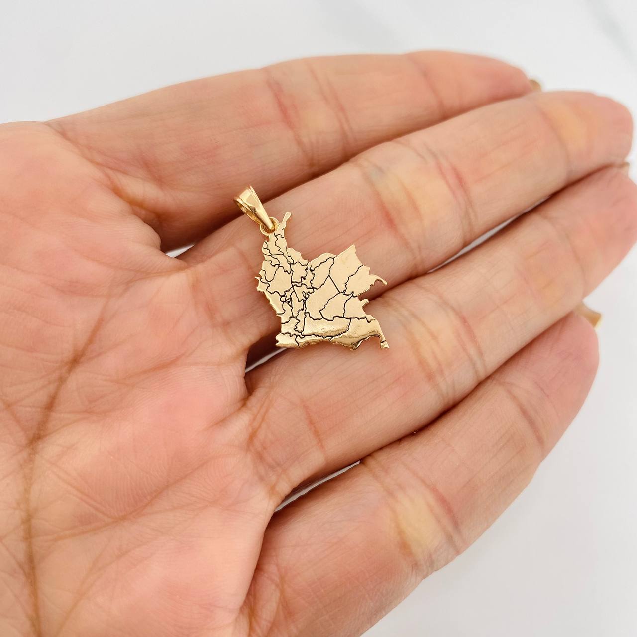 Dije Mapa Colombia 2.3g / 1 in Oro Amarillo 18K