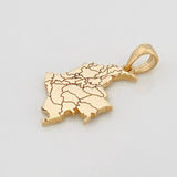 Dije Mapa Colombia 2.3g / 1 in Oro Amarillo 18K