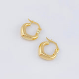 Candongas Corazon Liso 1.2gr / 1/2 in / Oro Amarillo 18K