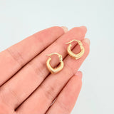 Candongas Corazon Liso 1.1gr / 1/2 in / Oro Amarillo 18K