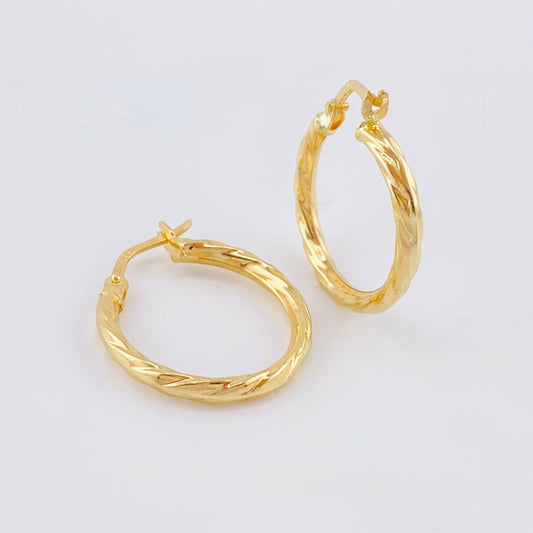 Hoop Earrings Mary 1.6gr / 3/4 in / Yellow Gold 18K ©