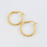 Hoop Earrings Mary 1.55gr / 3/4 in / 18K Yellow Gold ©