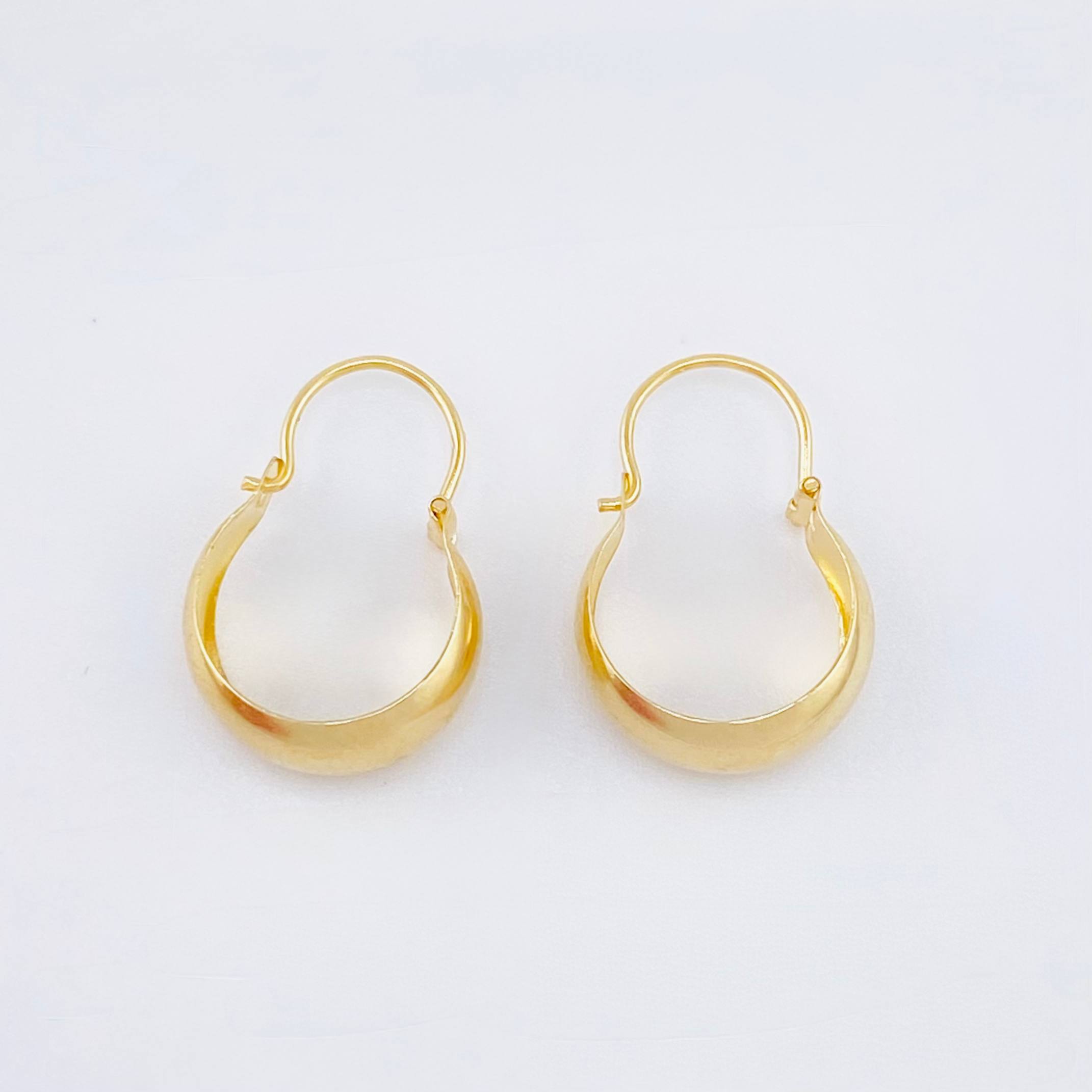 Hoop Earrings Ash 0.85gr / 3/4 in / Yellow Gold 18K *
