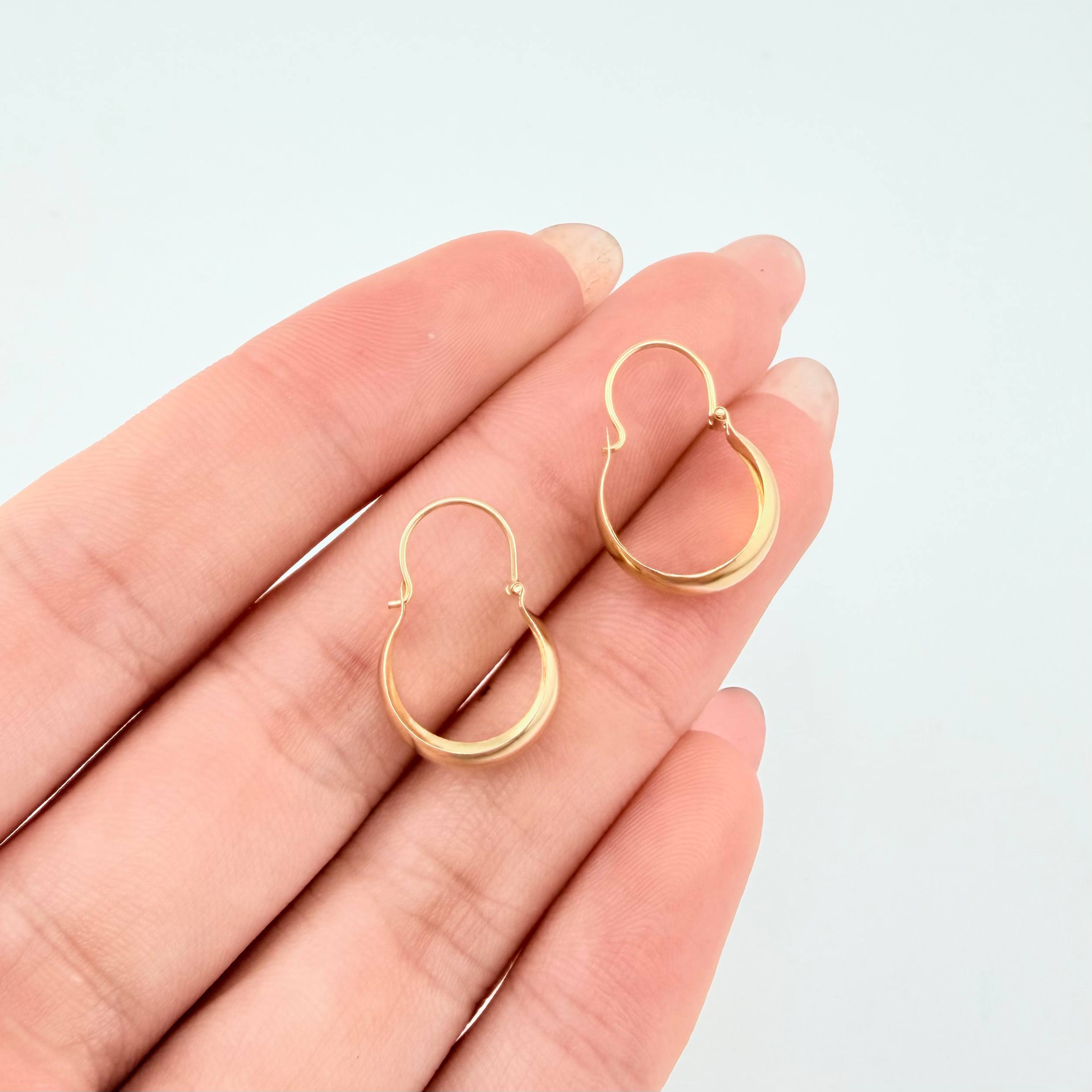 Hoop Earrings Ash 0.85gr / 3/4 in / Yellow Gold 18K *