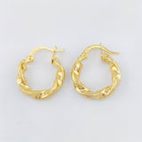 Hoop Earrings Deis 1.7gr / 3/4in / Yellow Gold 18K *
