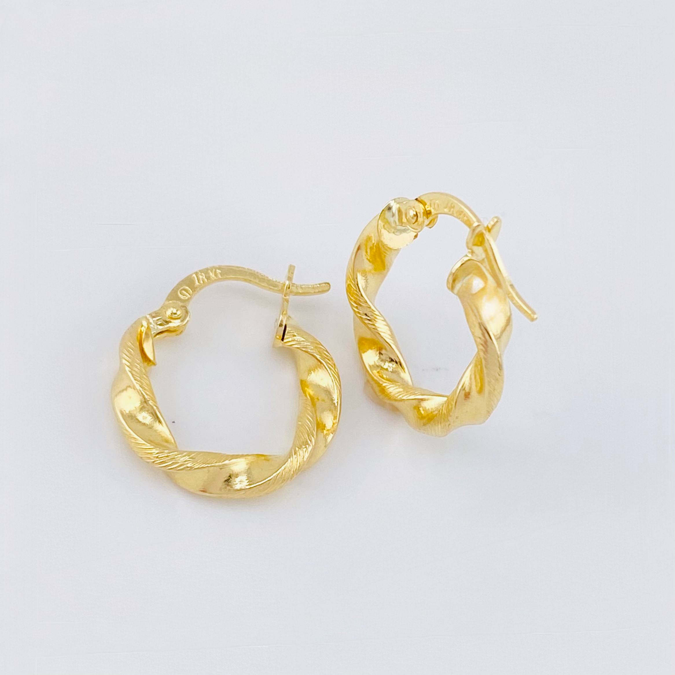 Hoop Earrings Deis 1.7gr / 3/4in / Yellow Gold 18K *