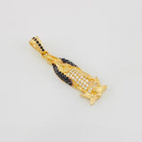 Pendant Virgin of Guadalupe 3.55g / 1 1/4 in Two-Tone Black Yellow Gold 18K