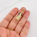 Pendant Virgin of Guadalupe 3.55g / 1 1/4 in Two-Tone Black Yellow Gold 18K