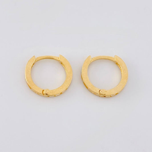Hoop Earrings Carril 1.45g / 1/2 in Yellow Gold 18K