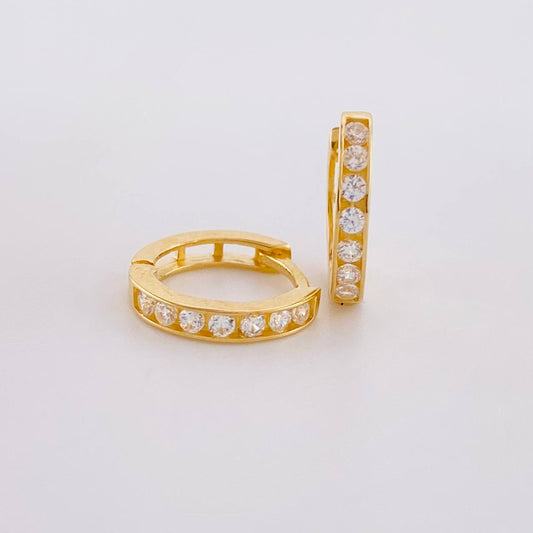 Hoop Earrings Carril 1.5g / 1/2 in 18K Yellow Gold