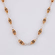 Rustic Infinity Barrel Chain 19.2g / 25 3/4 in / 3.4mm Two-Tone White and Rose Gold 18K