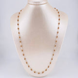 Rustic Infinity Barrel Chain 19.2g / 25 3/4 in / 3.4mm Two-Tone White and Rose Gold 18K
