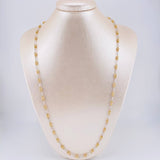 Cadena Rustica Infinito Barril 20g / 26 in / 3.4mm Dos Oros Amarillo Blanco 18K
