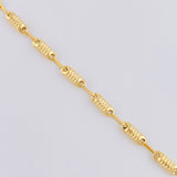 Cadena Rustica Tornillo 6.7g / 24 in / 3.3mm Oro Amarillo 18K