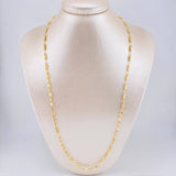 Cadena Rustica Tornillo 6.7g / 24 in / 3.3mm Oro Amarillo 18K