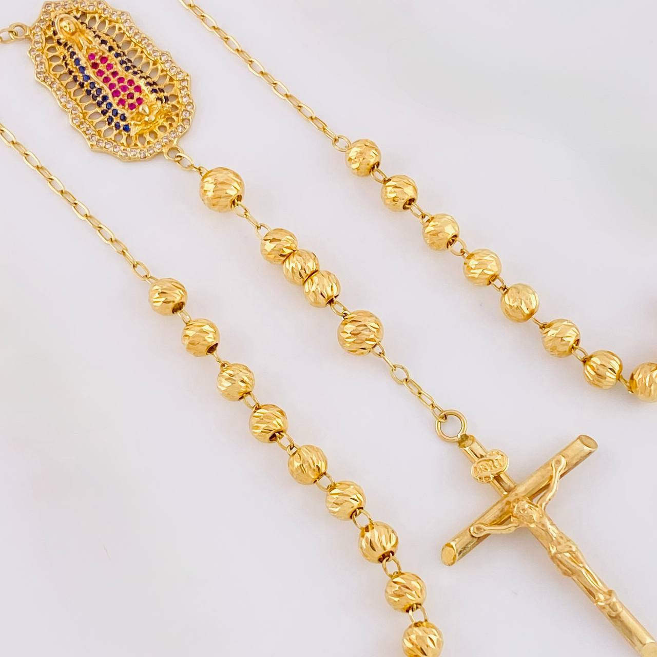 Rosario Virgen Guadalupe 16.05g / 22 3/4 in / 4.9mm Oro Amarillo 18K