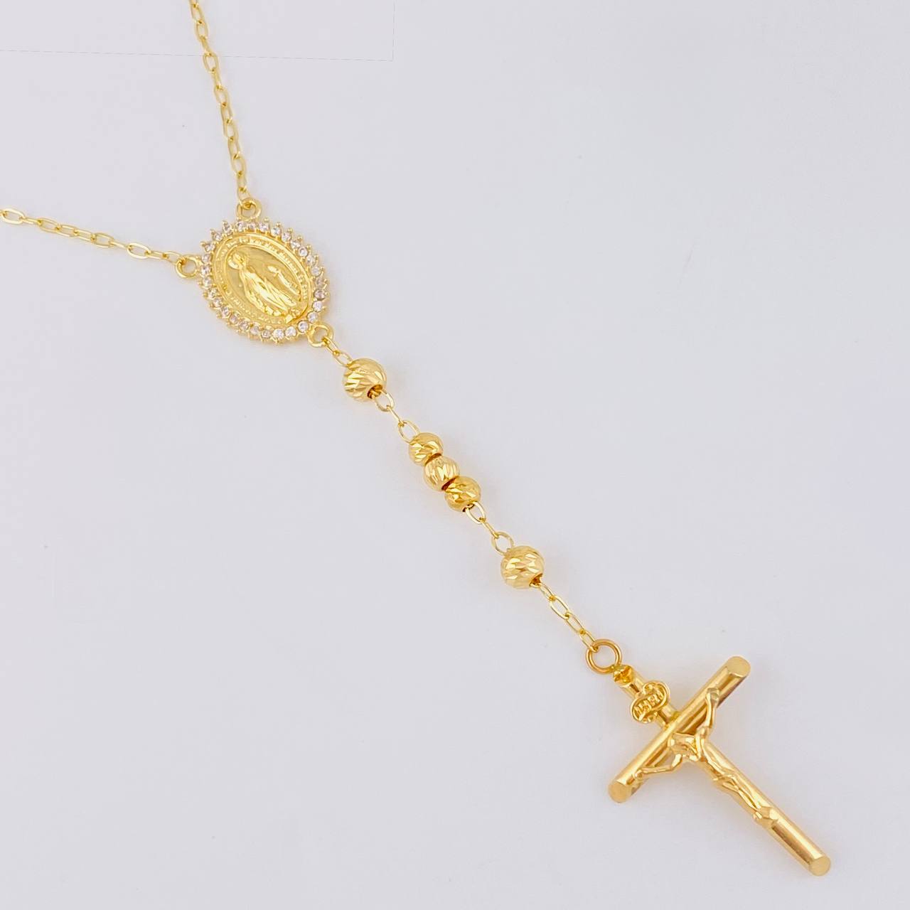 Rosary Miraculous Virgin 10.85g / 20 1/2 in / 4mm Yellow Gold 18K
