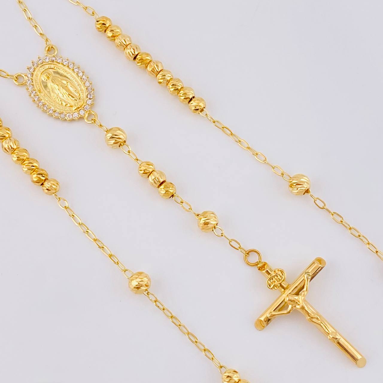 Rosary Miraculous Virgin 10.85g / 20 1/2 in / 4mm Yellow Gold 18K