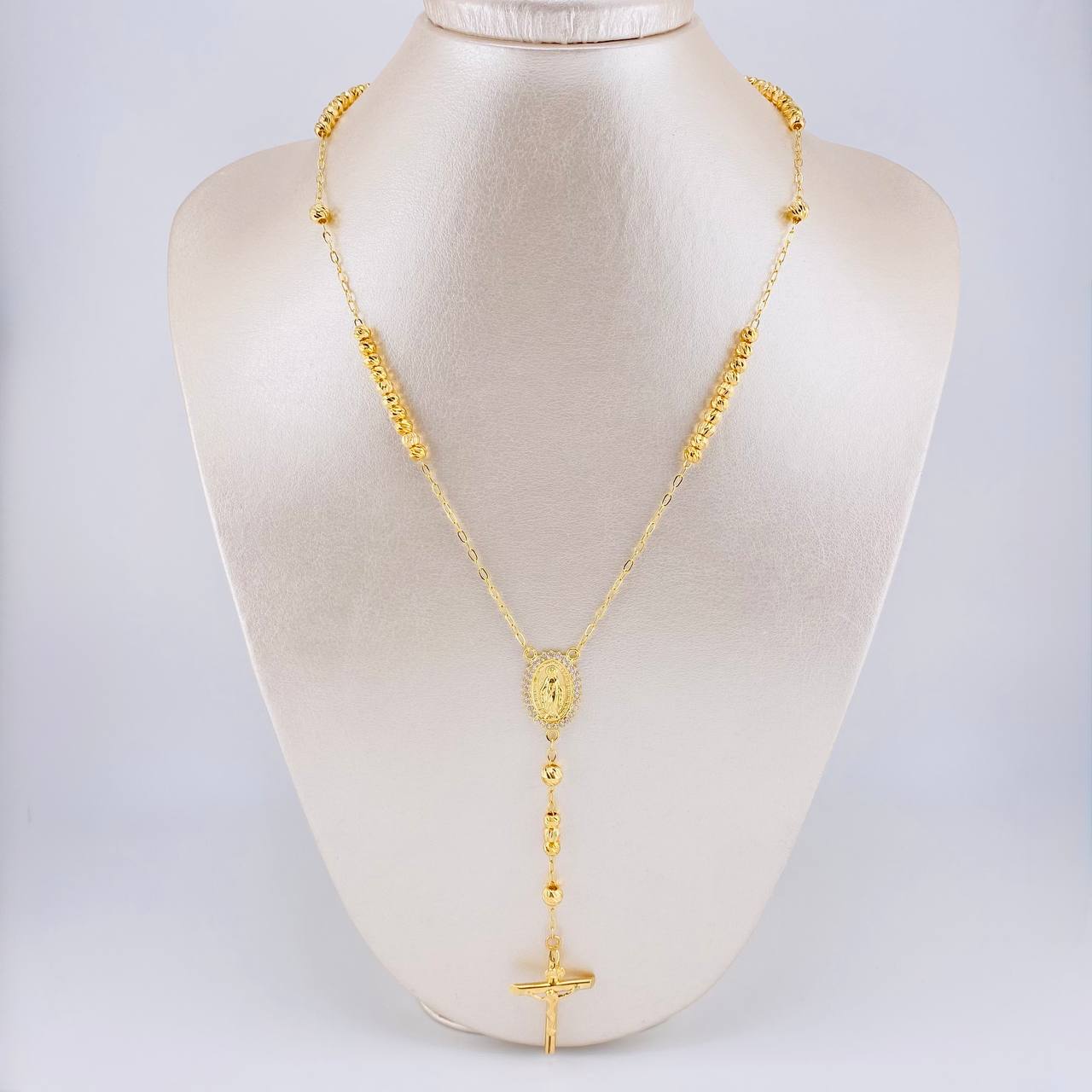 Rosary Miraculous Virgin 10.85g / 20 1/2 in / 4mm Yellow Gold 18K