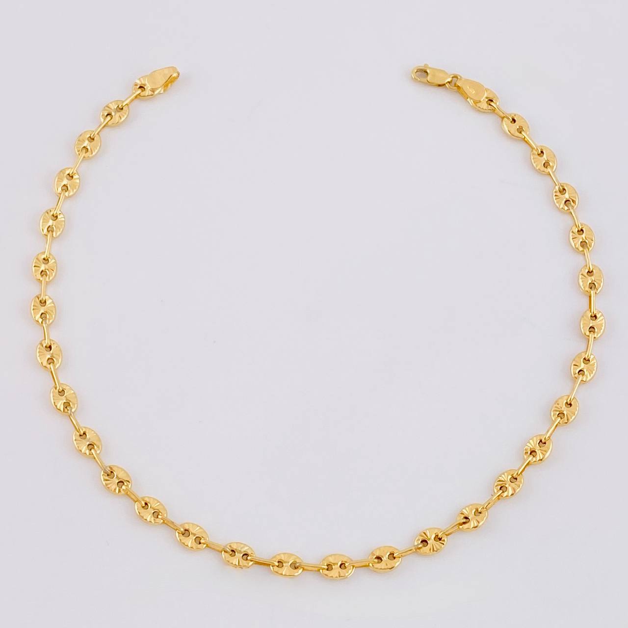 Tobillera GC Diamantado 3.5g / 9 1/4 in / 4mm Oro Amarillo 18K