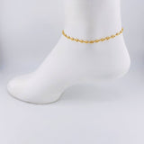 Tobillera GC Diamantado 3.5g / 9 1/4 in / 4mm Oro Amarillo 18K