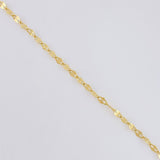 Cadena Flor Espejo 1.1g / 15 3/4 in / 1.9mm Oro Amarillo 18K