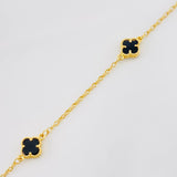 Pulso Rolo Trebol 2.85g / 7 in / 1.4mm Oro Amarillo 18K