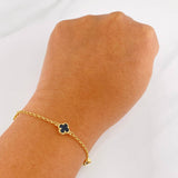 Pulso Rolo Trébol 2.7g / 6 3/4 in / 1.6mm Oro Amarillo 18K