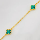 Pulso Rolo Trebol 2.7g / 7 in / 1.3mm Oro Amarillo 18K
