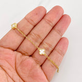 Pulso Rolo Trebol 2.85g / 7 in / 1.36mm Oro Amarillo 18K