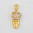 Dije Calavera Corona 4.2g / 1 1/4 in Dos Oros Amarillo Blanco 18K