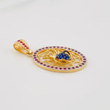 Dije Araña 3.4g / 1 1/4 in Tres Oros 18K