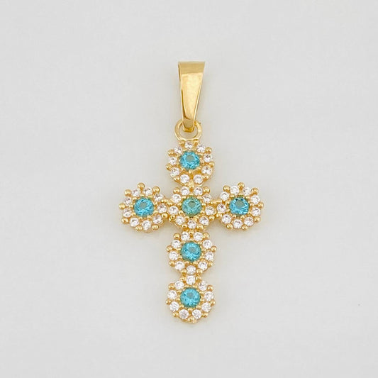 Dije Cruz Tupida 1.4g / 1 in Oro Amarillo 18K