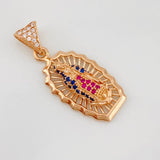 Pendant Virgin of Guadalupe 2.85g / 1 1/4 in Rose Gold 18K