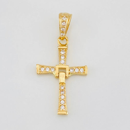 Dije Cruz Articulada 1.05g / 1 in Oro Amarillo 18K
